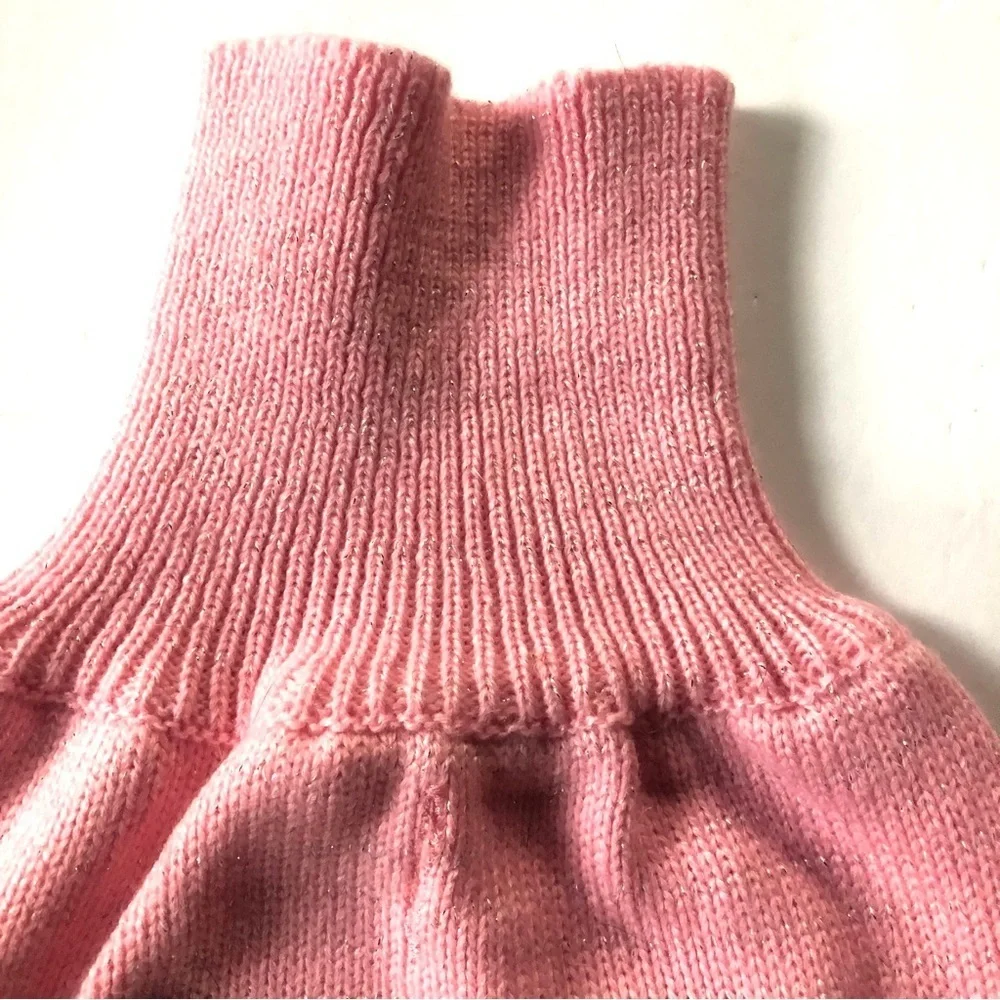 NWOT Pair pink owl turtle beck striped dog sweaters L